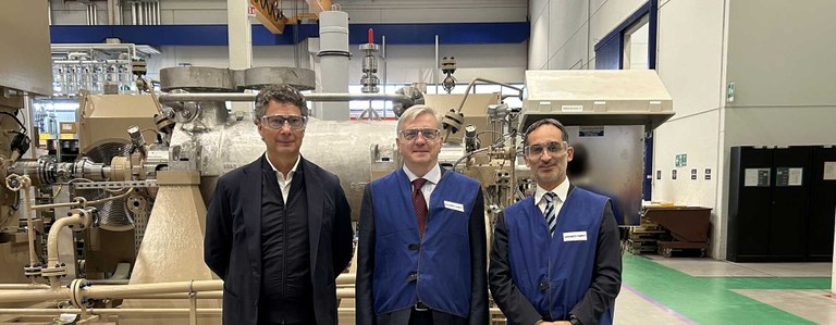 Il presidente della Sede di Monza e Brianza, Gianni Caimi, in visita alla Trillium Pumps Italy 