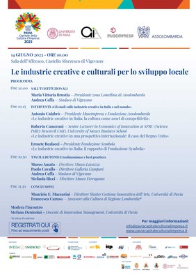 Le industrie creative e culturali per lo sviluppo locale