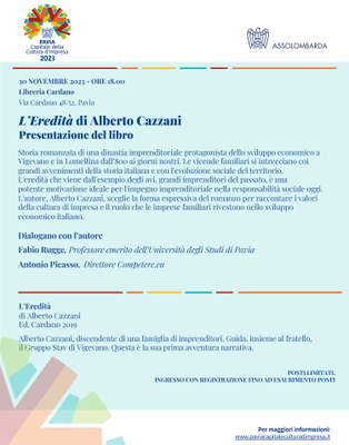 L'Eredità di Alberto Cazzani - Presentazione del libro 