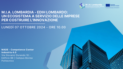 M.I.A. Lombardia: Evento di presentazione 7 ottobre 